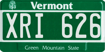 VT license plate XRI626