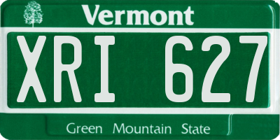 VT license plate XRI627