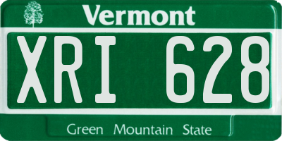 VT license plate XRI628