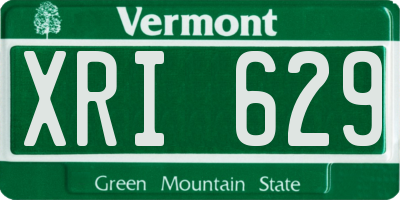 VT license plate XRI629