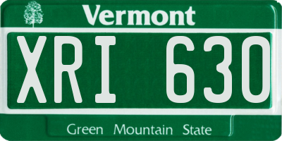 VT license plate XRI630