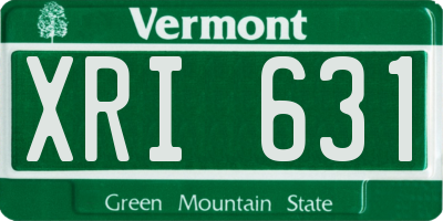 VT license plate XRI631