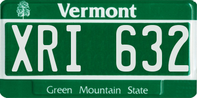 VT license plate XRI632