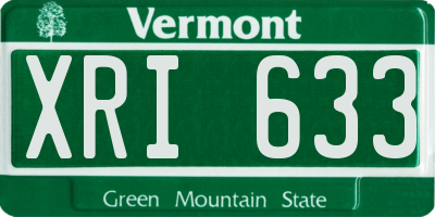 VT license plate XRI633