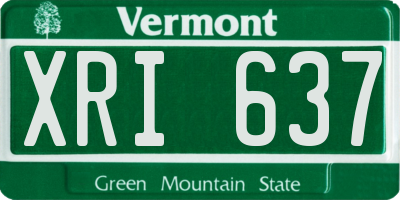 VT license plate XRI637