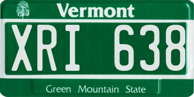 VT license plate XRI638