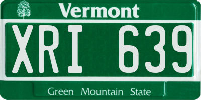 VT license plate XRI639