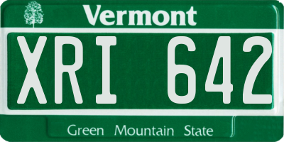 VT license plate XRI642