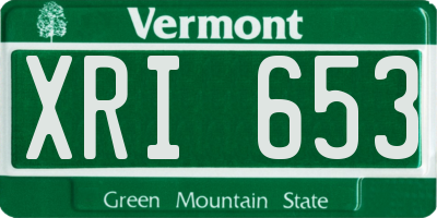 VT license plate XRI653