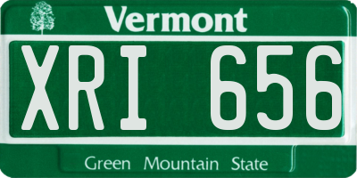 VT license plate XRI656