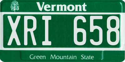 VT license plate XRI658