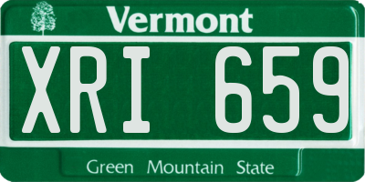 VT license plate XRI659