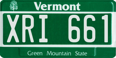 VT license plate XRI661