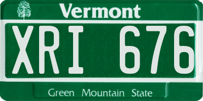 VT license plate XRI676