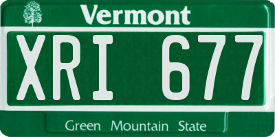 VT license plate XRI677