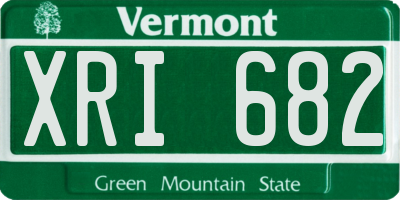 VT license plate XRI682