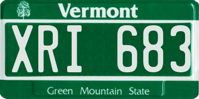 VT license plate XRI683