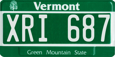 VT license plate XRI687