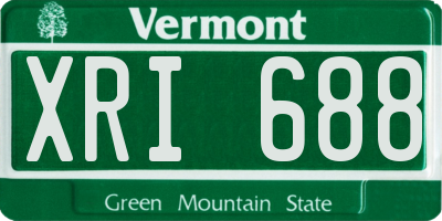 VT license plate XRI688