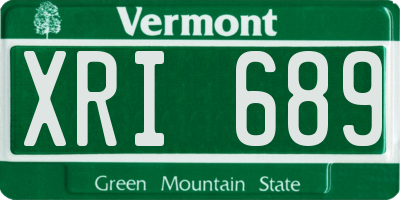 VT license plate XRI689