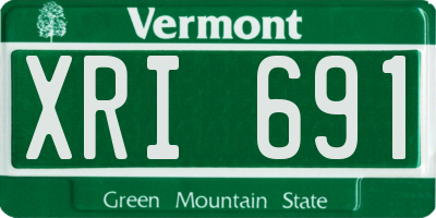 VT license plate XRI691