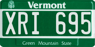 VT license plate XRI695