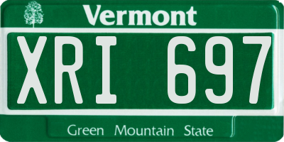 VT license plate XRI697