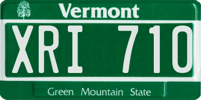 VT license plate XRI710