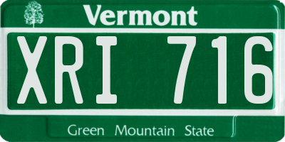 VT license plate XRI716