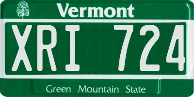 VT license plate XRI724