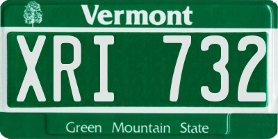 VT license plate XRI732