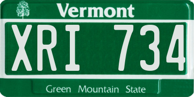 VT license plate XRI734