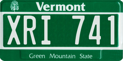 VT license plate XRI741