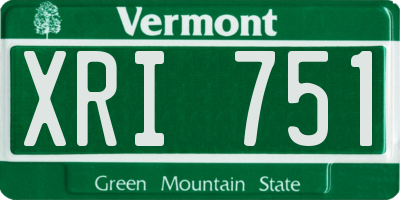 VT license plate XRI751