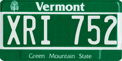 VT license plate XRI752