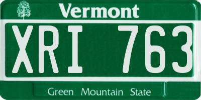 VT license plate XRI763