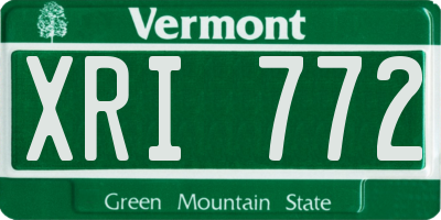 VT license plate XRI772