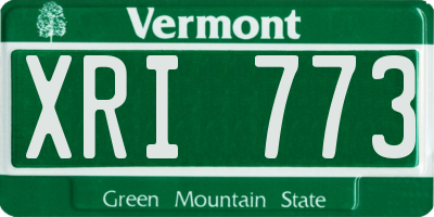 VT license plate XRI773