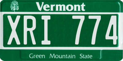 VT license plate XRI774