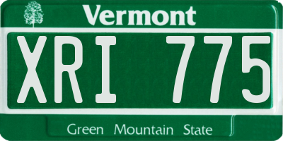 VT license plate XRI775