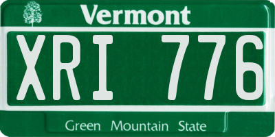VT license plate XRI776