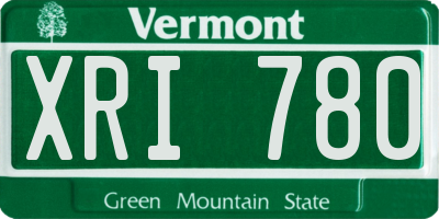 VT license plate XRI780