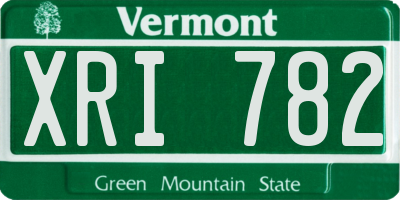 VT license plate XRI782