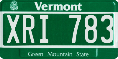 VT license plate XRI783