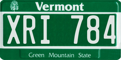 VT license plate XRI784