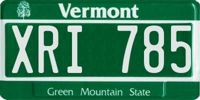 VT license plate XRI785
