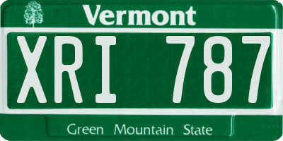 VT license plate XRI787