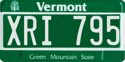 VT license plate XRI795