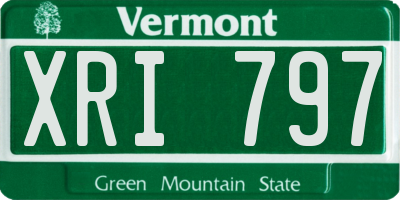 VT license plate XRI797