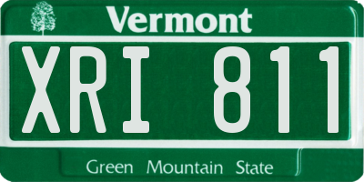 VT license plate XRI811